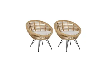 Carman Utefåtölj - Natural/Svart/Beige - Utemöbler - Utestolar & fåtöljer - Utefåtöljer & loungefåtöljer