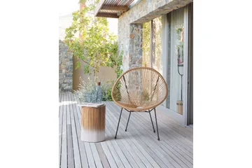 Cayaco Utefåtölj - Natural/Beige/Svart - Utemöbler - Utestolar & fåtöljer - Utefåtöljer & loungefåtöljer
