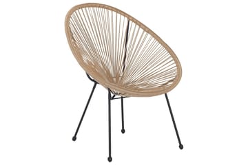 CAYACO Utefåtölj Natural/Beige/Svart