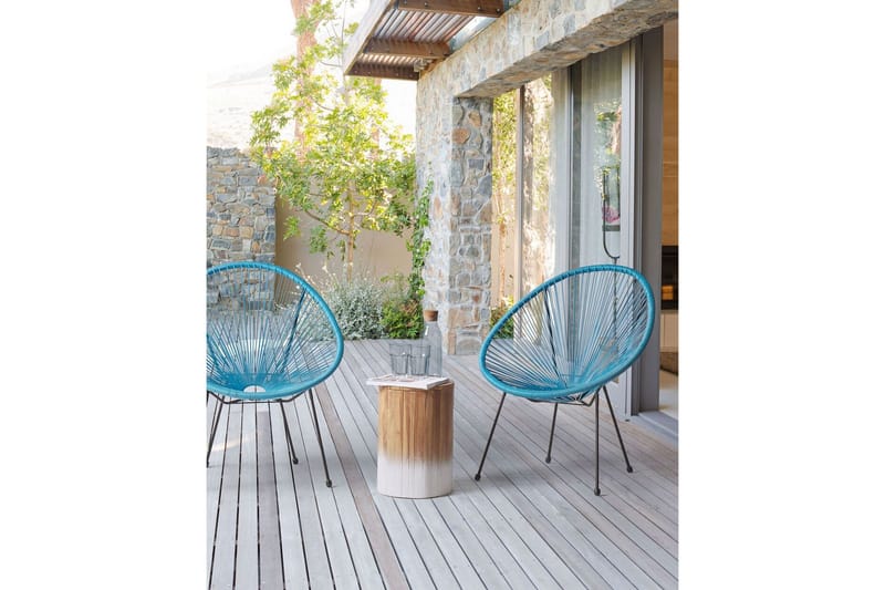 Cayaco Utefåtölj - Svart/Blå - Utemöbler - Utestolar & fåtöljer - Utefåtöljer & loungefåtöljer