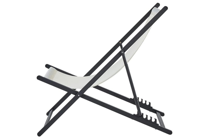 Däckstol hopfällbar Locri II - Beige, svart - Utemöbler - Utestolar & fåtöljer - Solstol