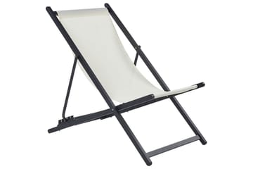 Däckstol hopfällbar Locri II - Beige, svart - Utemöbler - Utestolar & fåtöljer - Solstol