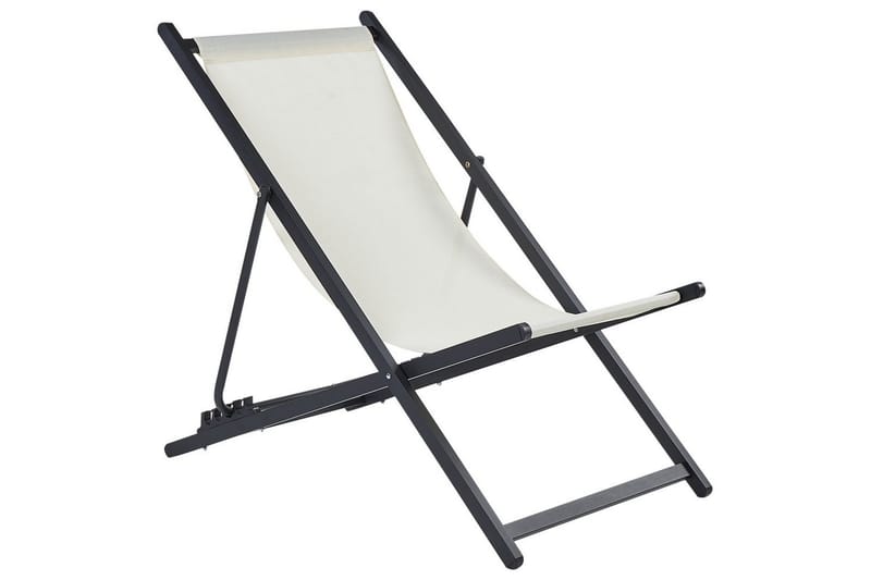 Däckstol hopfällbar Locri II - Beige, svart - Utemöbler - Utestolar & fåtöljer - Solstol