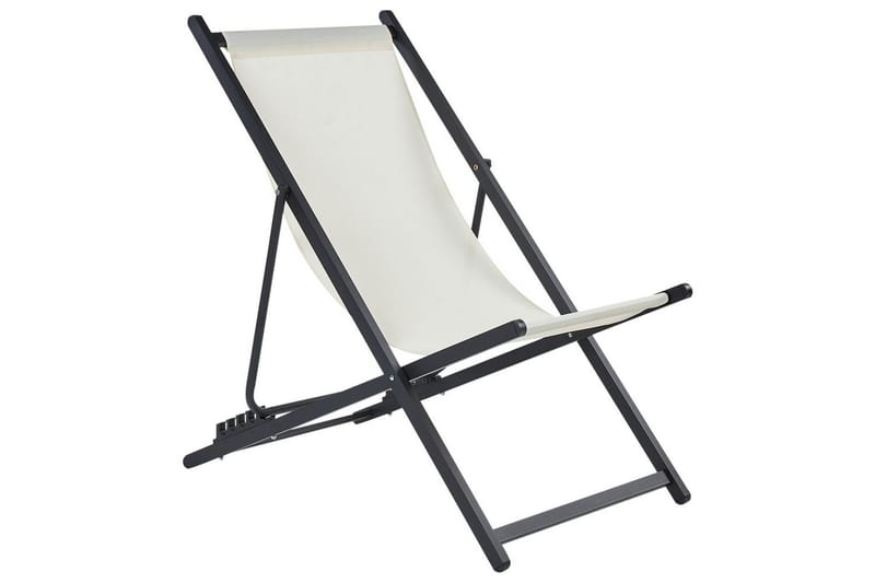 Däckstol hopfällbar Locri II - Beige, svart - Utemöbler - Utestolar & fåtöljer - Solstol