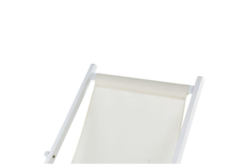 Däckstol hopfällbar Locri II - Beige, vit - Utemöbler - Utestolar & fåtöljer - Solstol