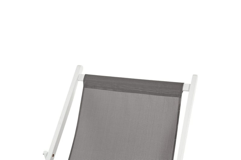 Däckstol hopfällbar Locri II - Grå, vit - Utemöbler - Utestolar & fåtöljer - Solstol