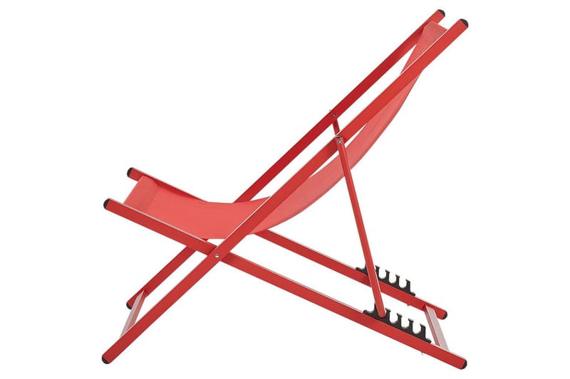 Däckstol hopfällbar Locri II - Röd - Utemöbler - Utestolar & fåtöljer - Solstol
