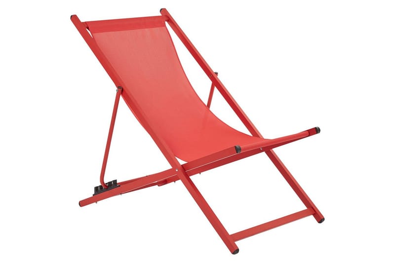 Däckstol hopfällbar Locri II - Röd - Utemöbler - Utestolar & fåtöljer - Solstol