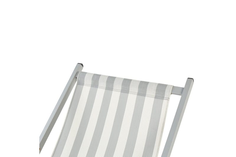 Däckstol hopfällbar Locri II - Vit, Grå - Utemöbler - Utestolar & fåtöljer - Solstol