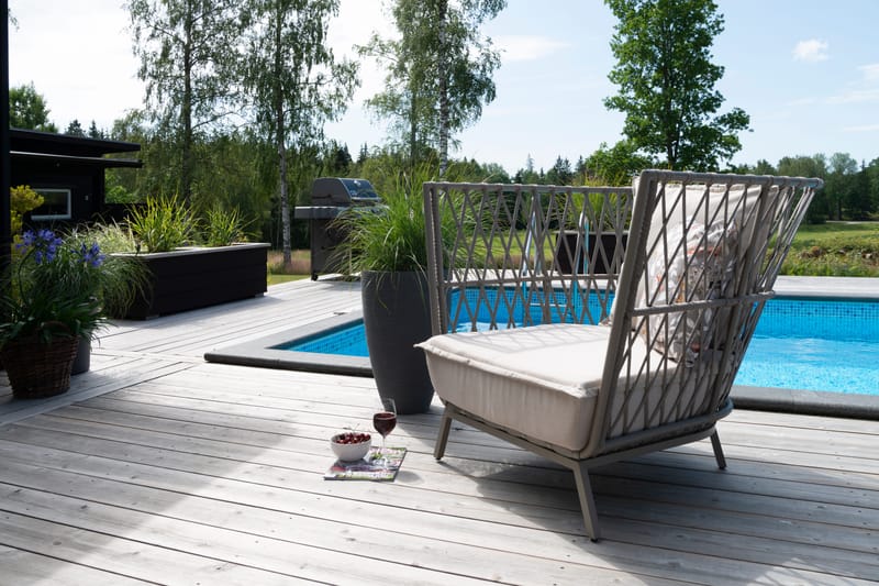 Fåtölj Hillerstorp Jet Set Lounge - Beige - Utemöbler - Utestolar & fåtöljer - Utefåtöljer & loungefåtöljer