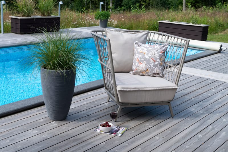 Fåtölj Hillerstorp Jet Set Lounge - Beige - Utemöbler - Utestolar & fåtöljer - Utefåtöljer & loungefåtöljer