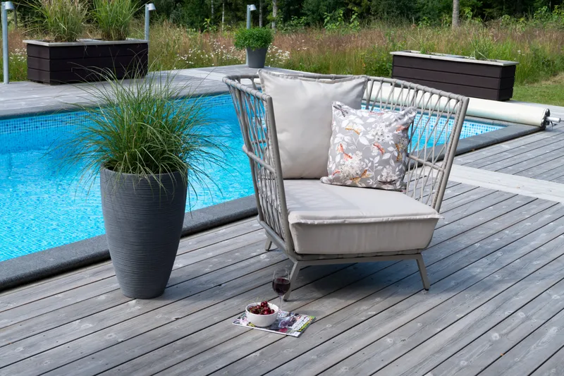 Fåtölj Hillerstorp Jet Set Lounge - Beige - Utemöbler - Utestolar & fåtöljer - Utefåtöljer & loungefåtöljer