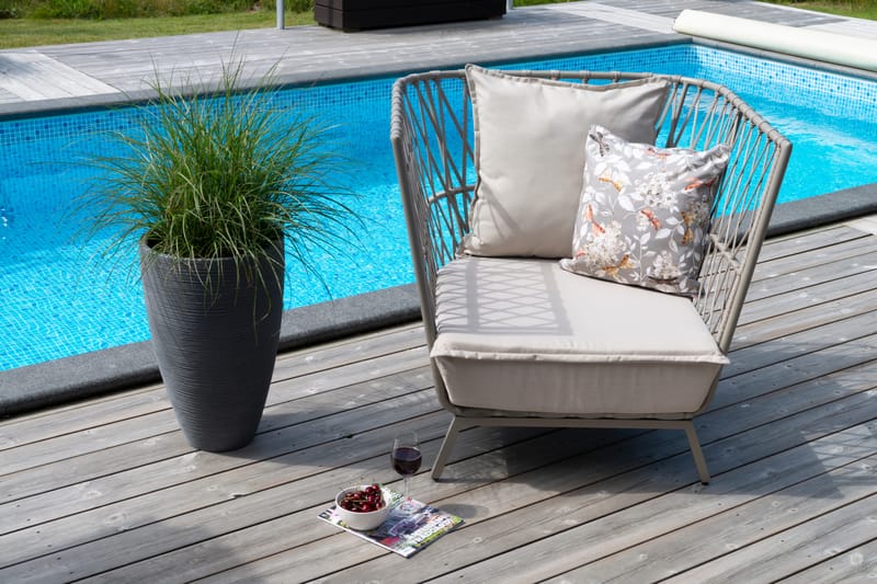 Fåtölj Hillerstorp Jet Set Lounge - Beige - Utemöbler - Utestolar & fåtöljer - Utefåtöljer & loungefåtöljer