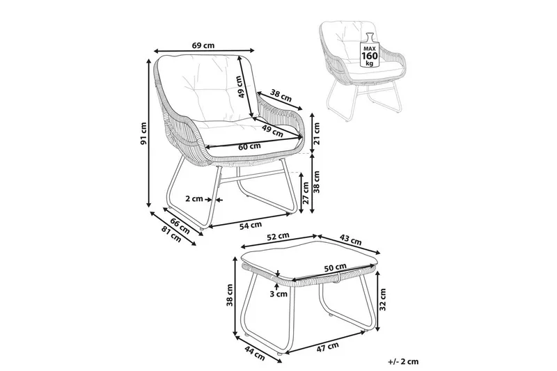 Fåtölj Mestre - Utemöbler - Utestolar & fåtöljer - Utefåtöljer & loungefåtöljer