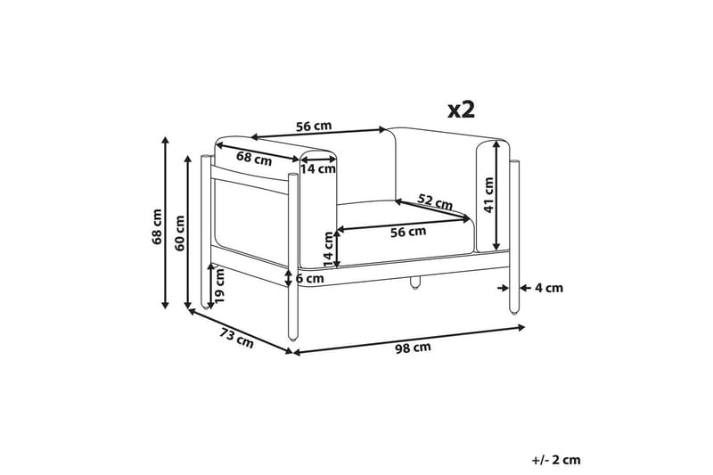 Fåtölj set om 2 Ferretti - Utemöbler - Utestolar & fåtöljer - Utefåtöljer & loungefåtöljer