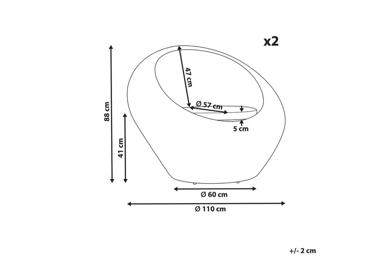 Fåtölj set om 2 Maiori - Utemöbler - Utestolar & fåtöljer - Utefåtöljer & loungefåtöljer
