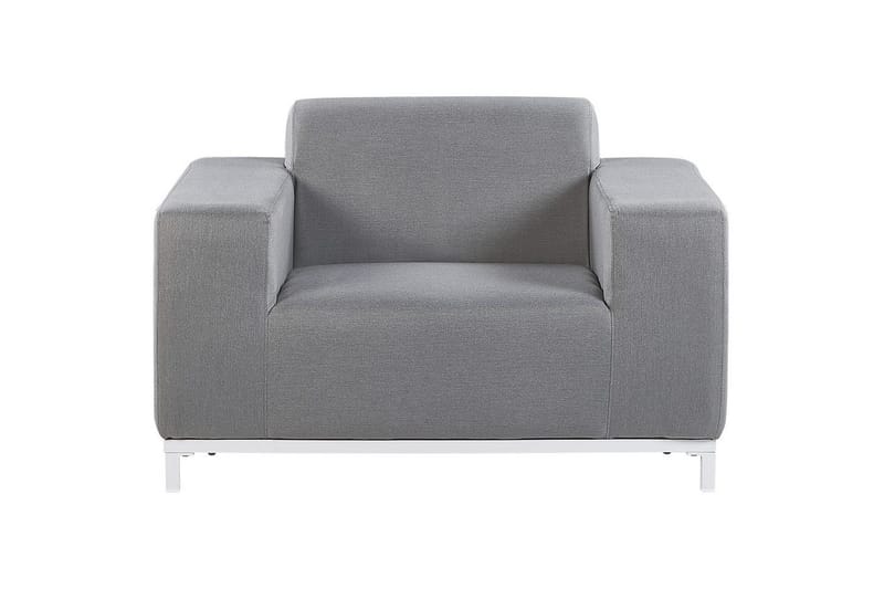 Fåtölj set om 2 Rovigo - Grå, vit - Utemöbler - Utestolar & fåtöljer - Utefåtöljer & loungefåtöljer