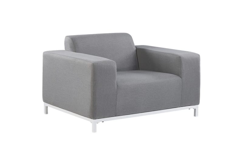 Fåtölj set om 2 Rovigo - Grå, vit - Utemöbler - Utestolar & fåtöljer - Utefåtöljer & loungefåtöljer