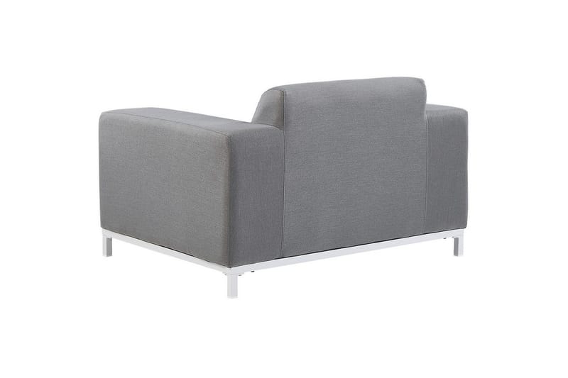 Fåtölj set om 2 Rovigo - Grå, vit - Utemöbler - Utestolar & fåtöljer - Utefåtöljer & loungefåtöljer