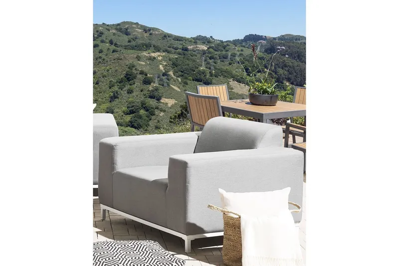 Fåtölj set om 2 Rovigo - Ljusgrå, vit - Utemöbler - Utestolar & fåtöljer - Utefåtöljer & loungefåtöljer