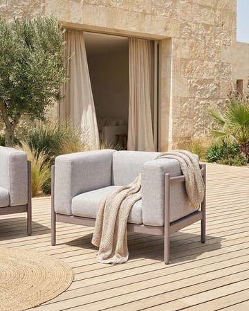 Fåtölj utomhus Ferretti - Grå/Beige - Utemöbler - Utestolar & fåtöljer - Utefåtöljer & loungefåtöljer