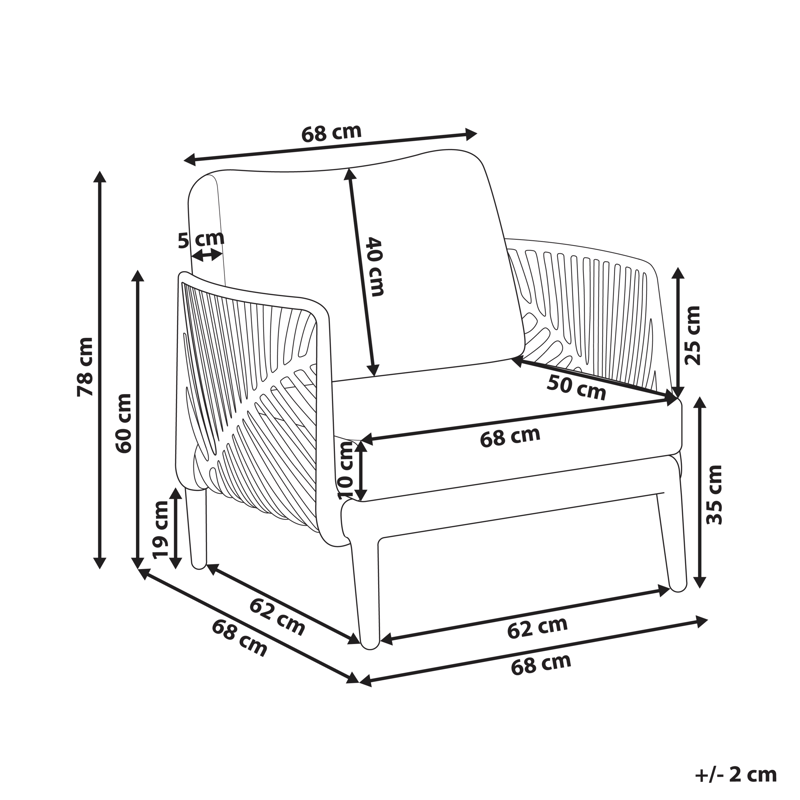 Fåtölj utomhus Saturnia - Beige - Utemöbler - Utestolar & fåtöljer - Utefåtöljer & loungefåtöljer