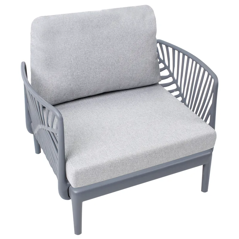 Fåtölj utomhus Saturnia - Grå - Utemöbler - Utestolar & fåtöljer - Utefåtöljer & loungefåtöljer