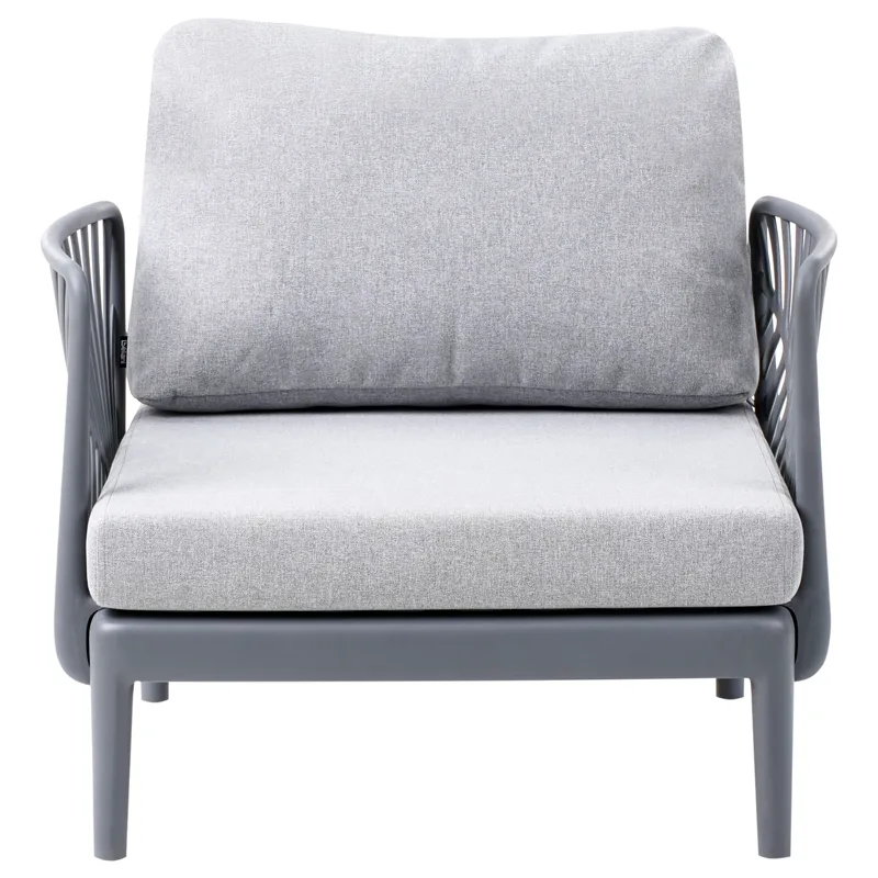 Fåtölj utomhus Saturnia - Grå - Utemöbler - Utestolar & fåtöljer - Utefåtöljer & loungefåtöljer