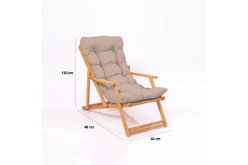 Gardellis Solstol 58x49 cm - Brun/Natur - Utemöbler - Utestolar & fåtöljer - Solstol