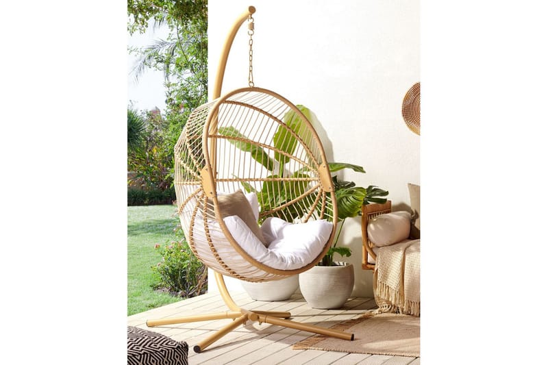 Hängstol Acri - Beige, vit - Utemöbler - Utestolar & fåtöljer - Hängstol