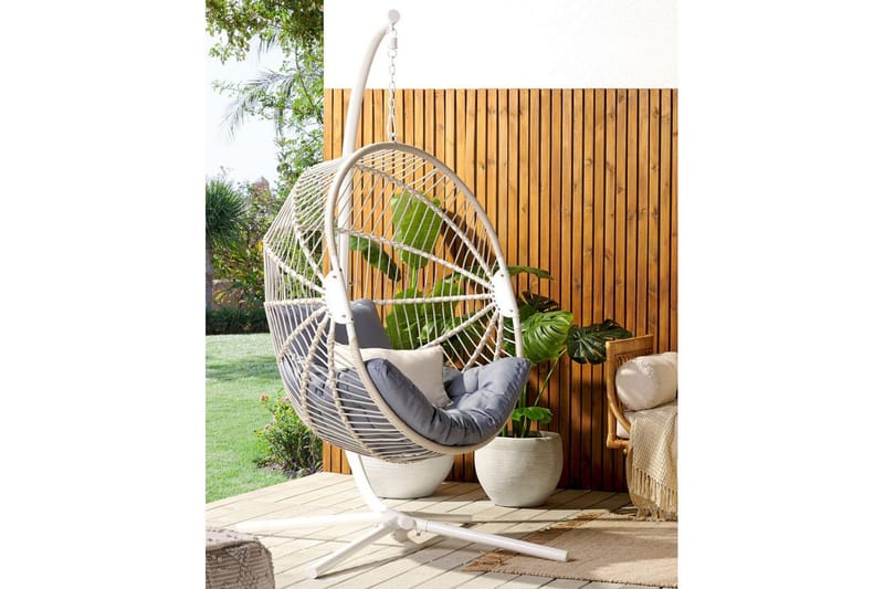 Hängstol Acri - Vit, Grå - Utemöbler - Utestolar & fåtöljer - Hängstol