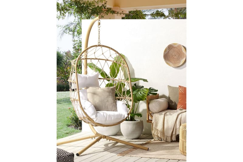 Hängstol Adria - Beige, vit - Utemöbler - Utestolar & fåtöljer - Hängstol