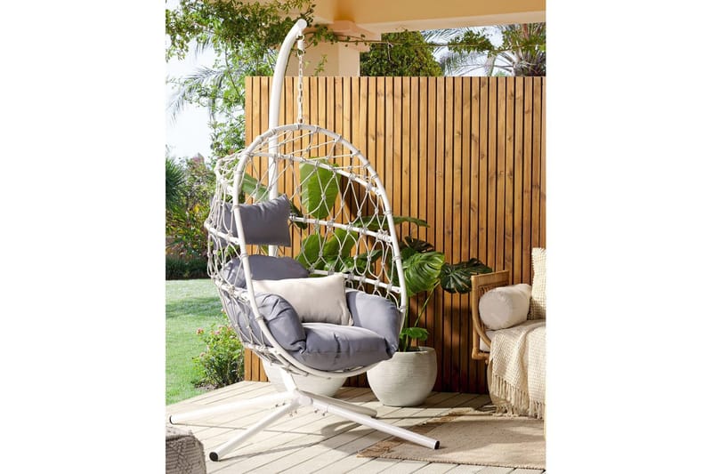 Hängstol Adria - Vit, Grå - Utemöbler - Utestolar & fåtöljer - Hängstol