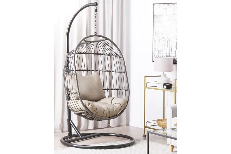 Hängstol Alba - Svart, Grå - Utemöbler - Utestolar & fåtöljer - Hängstol