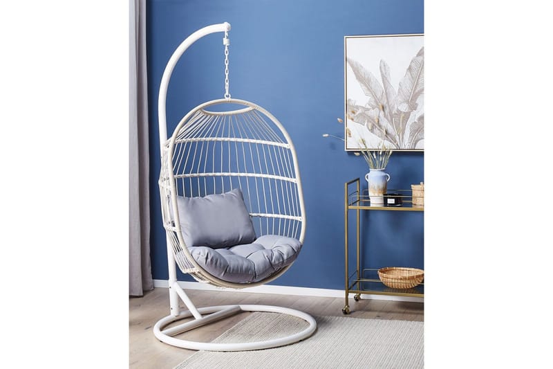 Hängstol Alba - Vit, Grå - Utemöbler - Utestolar & fåtöljer - Hängstol