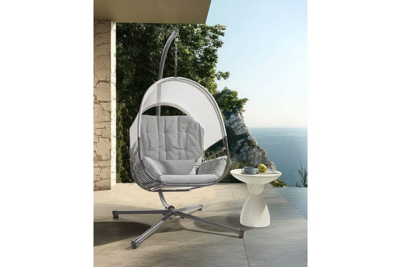 Hängstol Alviano - Ljusgrå - Utemöbler - Utestolar & fåtöljer - Hängstol