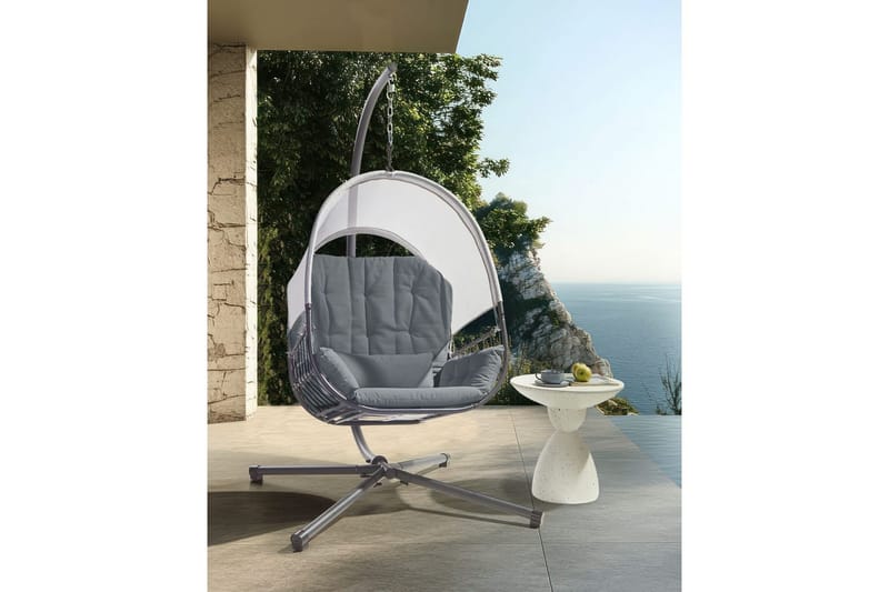 Hängstol Alviano - Mörkgrå - Utemöbler - Utestolar & fåtöljer - Hängstol