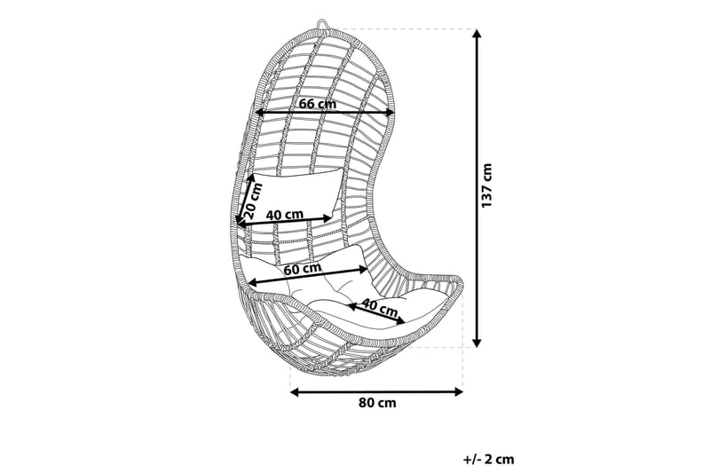 Appuna Hängstol Utomhus - Beige - Utemöbler - Utestolar & fåtöljer - Hängstol