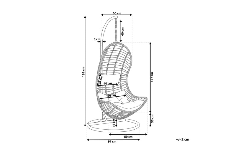 Appuna Hängstol Utomhus med Stativ - Grå - Utemöbler - Utestolar & fåtöljer - Hängstol