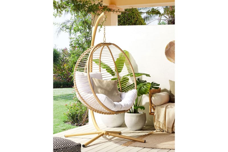 Hängstol Arco - Beige, vit - Utemöbler - Utestolar & fåtöljer - Hängstol