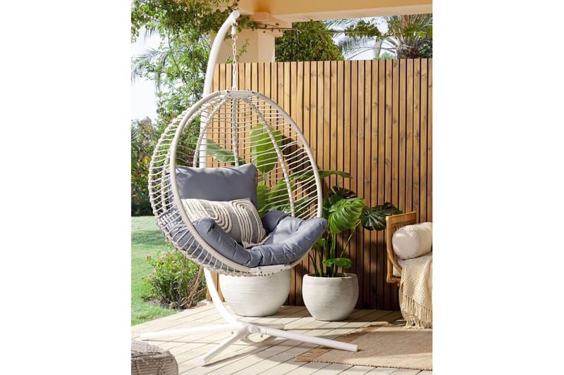 Hängstol Arco - Vit, Grå - Utemöbler - Utestolar & fåtöljer - Hängstol