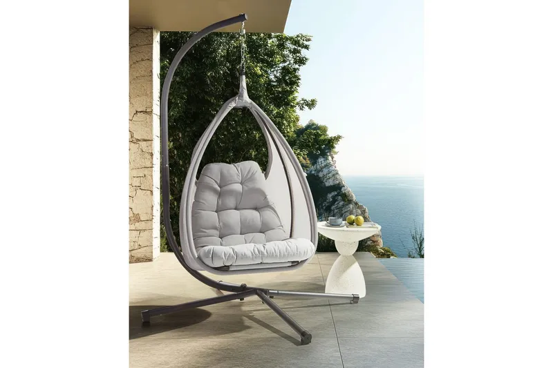 Hängstol Avegno - Ljusgrå - Utemöbler - Utestolar & fåtöljer - Hängstol