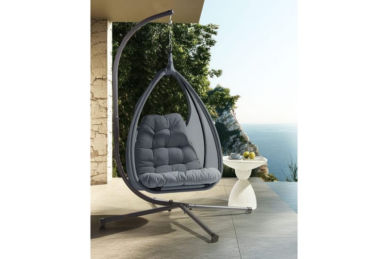 Hängstol Avegno - Mörkgrå - Utemöbler - Utestolar & fåtöljer - Hängstol