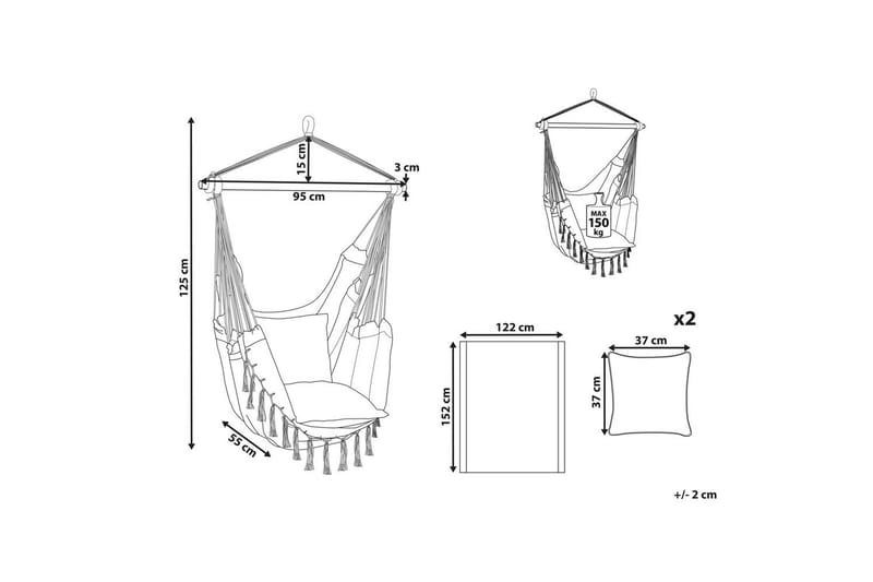 Hängstol Bonea - Beige - Utemöbler - Utestolar & fåtöljer - Hängstol