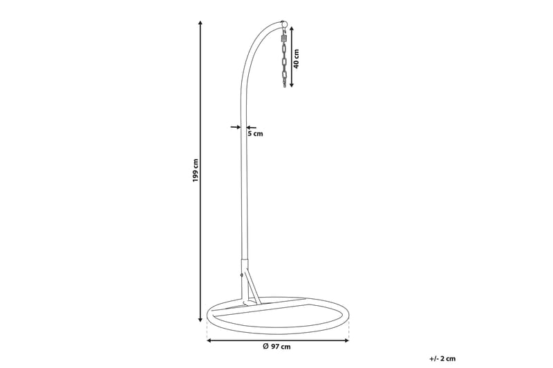 Caponetto Stativ till Hängstol Utomhus - Svart - Utemöbler - Utestolar & fåtöljer - Hängstol