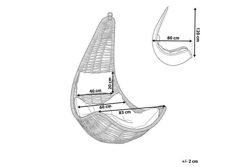 Hacksta Hängstol Utomhus - Beige - Utemöbler - Utestolar & fåtöljer - Hängstol