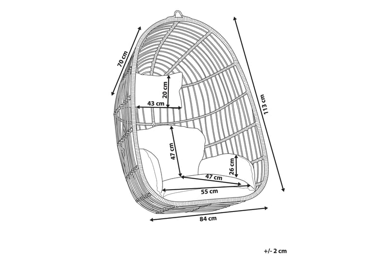 Hallstavik Hängstol Utomhus - Beige - Utemöbler - Utestolar & fåtöljer - Hängstol