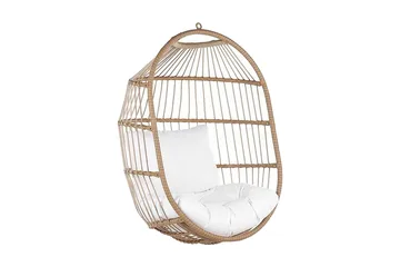 Hängstol Utomhus med stativ konstrotting beige ALBA - Trä/natur - Utemöbler - Utestolar & fåtöljer - Hängstol
