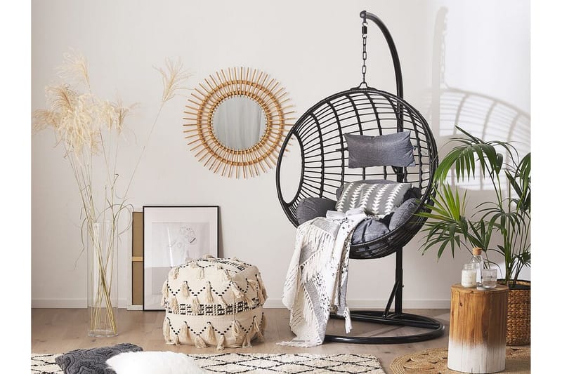 Hyvena Hängstol Utomhus med Stativ - Svart - Utemöbler - Utestolar & fåtöljer - Hängstol