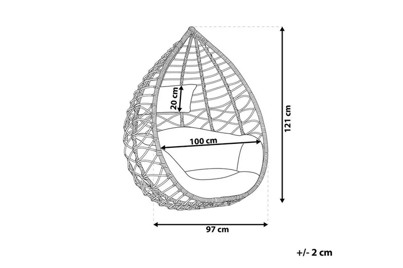 Kartberg Hängstol Utomhus - Beige - Utemöbler - Utestolar & fåtöljer - Hängstol